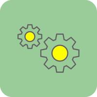 Setting Filled Yellow Icon vector