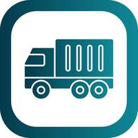 Truck Glyph Gradient Round Corner Icon vector