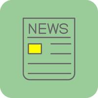 Breaking News Filled Yellow Icon vector
