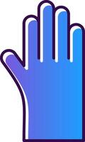 Cleaning Gloves Gradient Filled Icon vector