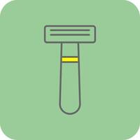 Shaving Razor Filled Yellow Icon vector