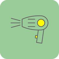 Hair Dryer Filled Yellow Icon vector