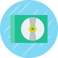 Cd Player Flat Blue Circle Icon vector