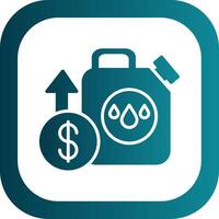 Oil Price Glyph Gradient Round Corner Icon vector
