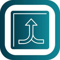 Split Glyph Gradient Round Corner Icon vector
