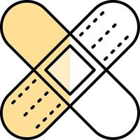 Bandage Filled Half Cut Icon vector