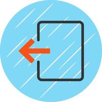 Exit Door Flat Blue Circle Icon vector