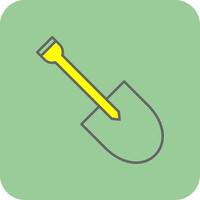 Shovel Filled Yellow Icon vector