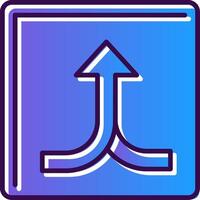 Split Gradient Filled Icon vector