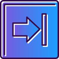 Right Arrow Gradient Filled Icon vector