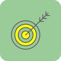Goal Filled Yellow Icon vector