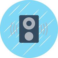 Speaker Flat Blue Circle Icon vector