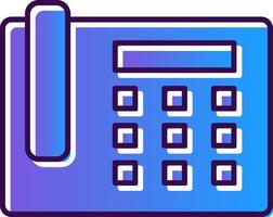 Landline Gradient Filled Icon vector