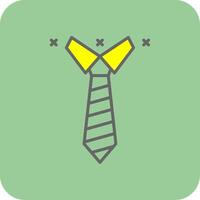 Tie Filled Yellow Icon vector