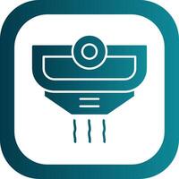 Smoke Detector Glyph Gradient Round Corner Icon vector
