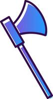 Axe Gradient Filled Icon vector