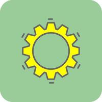 Settings Filled Yellow Icon vector