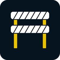 Road Block Glyph Two Color Icon vector