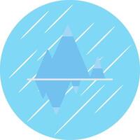 glaciar plano azul circulo icono vector