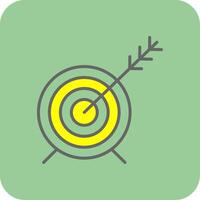 Target Filled Yellow Icon vector