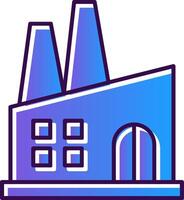 Factory Gradient Filled Icon vector