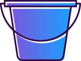 Bucket Gradient Filled Icon vector