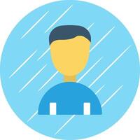 Person Flat Blue Circle Icon vector