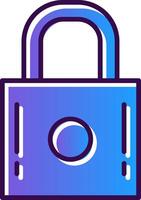 Padlock Gradient Filled Icon vector