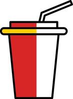 Drinks Filled Half Cut Icon vector