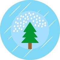 Snow Globe Flat Blue Circle Icon vector