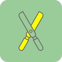 césped cortador lleno amarillo icono vector