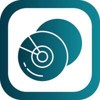 Compact Disk Glyph Gradient Round Corner Icon vector