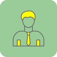 Office Worker Filled Yellow Icon vector