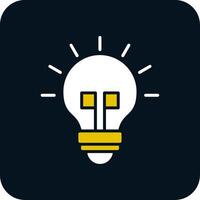 Light Bulb Glyph Two Color Icon vector