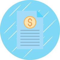 Invoice Flat Blue Circle Icon vector