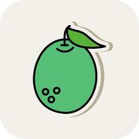pomelo Line Filled White Shadow Icon vector