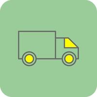 Cargo Van Filled Yellow Icon vector