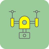 Drone Filled Yellow Icon vector