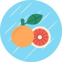 Grapefruit Flat Blue Circle Icon vector