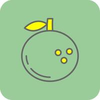 Clementine Filled Yellow Icon vector
