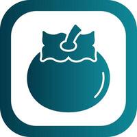 Persimmon Glyph Gradient Round Corner Icon vector