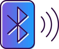 Bluetooth Gradient Filled Icon vector