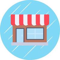 Grocery Store Flat Blue Circle Icon vector