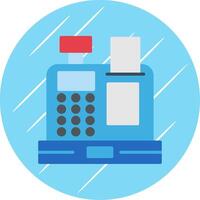 Cash Machine Flat Blue Circle Icon vector