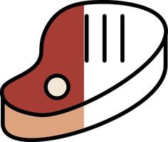 Meat Filled Half Cut Icon vector