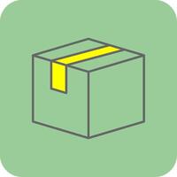 Package Filled Yellow Icon vector