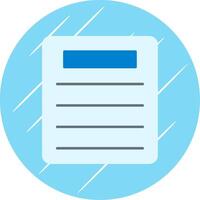 Document Flat Blue Circle Icon vector