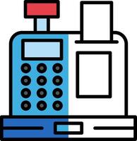 Cash Machine Filled Half Cut Icon vector