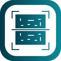 Qr Code Glyph Gradient Round Corner Icon vector