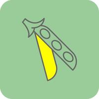 Peas Filled Yellow Icon vector